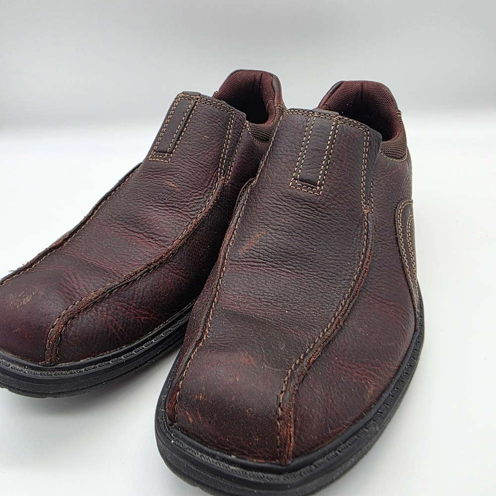 Clarks Collection Mens Leather Slip On‎ Loafers Casual Shoes Brown Size 9.5M